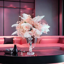 Load image into Gallery viewer, 100 white Ostrich feathers for wedding centerpiece