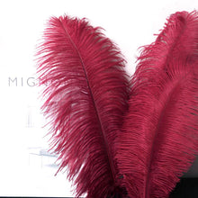 Load image into Gallery viewer, 100/lot One color Ostrich feathers for wedding centerpiece DIY Hat Milliery
