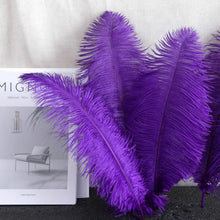 Load image into Gallery viewer, 100/lot One color Ostrich feathers for wedding centerpiece DIY Hat Milliery