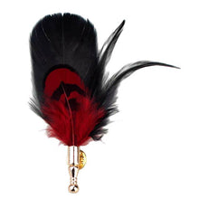 Load image into Gallery viewer, Handcrafted Vintage Feather Lapel Pin & Hat Brooch | Classic Pheasant Feather Boutonniere for Suit & Tuxedo