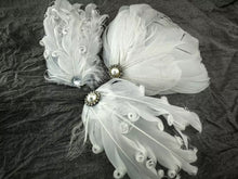 Load image into Gallery viewer, 1 PCS Wedding White Bridal Feather Hair Pin Clip Handcrafted Flapper Headpiece, Art Deco Dress Clip, Bridal, Wedding