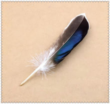 Load image into Gallery viewer, Handcrafted Vintage Feather Lapel Pin & Hat Brooch | Classic Pheasant Feather Boutonniere for Suit & Tuxedo