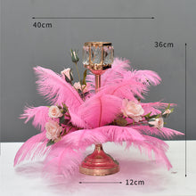 Load image into Gallery viewer, Pink ostrich feather for wedding centerpiece