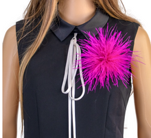 Load image into Gallery viewer, 1 PCS Antique Off White Ostrich Feathers hair clip pin, Art Deco Dress Clip, Bridal, Wedding, Various Styles