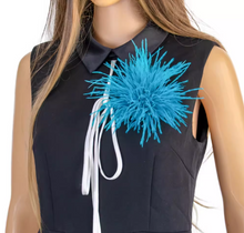 Load image into Gallery viewer, 1 PCS Antique Off White Ostrich Feathers hair clip pin, Art Deco Dress Clip, Bridal, Wedding, Various Styles