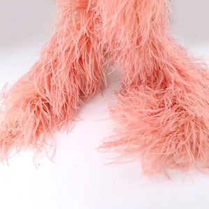 10ply ostrich  feather Boa Dance Chand Nude color