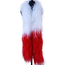 Load image into Gallery viewer, 10ply ostrich feather Boa Dance Chand white black red orange turquoise green yellow