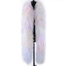 Load image into Gallery viewer, 10ply ostrich  feather Boa Dance Chand white black red orange turquoise green yellow
