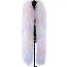 Load image into Gallery viewer, 10ply ostrich feather Boa Dance Chand white black red orange turquoise green yellow