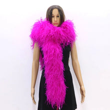 Load image into Gallery viewer, 10ply ostrich feather Boa Dance Chand white black red orange turquoise green yellow