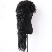 Load image into Gallery viewer, 10ply ostrich feather Boa Dance Chand white black red orange turquoise green yellow