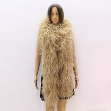 Load image into Gallery viewer, 10ply ostrich feather Boa Dance Chand white black red orange turquoise green yellow