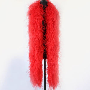 10ply ostrich  feather Boa Dance Chand white black red orange turquoise green yellow