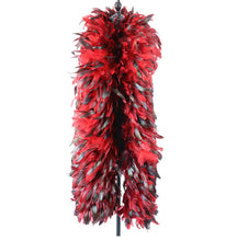 Load image into Gallery viewer, Red feather boa on a white background for 1920s Gatsby, Halloween, Christmas, Wedding, Stage Performance, Photo Prop, Bachelorette Party.