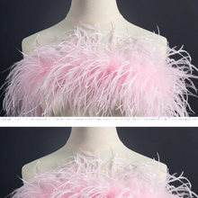 Load image into Gallery viewer, Luxurious soft pink ostrich feather boa, 6-ply thickness, perfect for evening wear and party costumes.