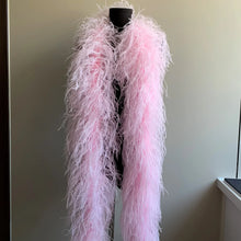 Load image into Gallery viewer, Soft baby pink ostrich feather boa, 1920s Gatsby style accessory for weddings and events.