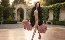 Load image into Gallery viewer, Black Turkey Feather Boa for Women Stage Dance Costume & Party Outfit