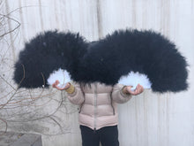 Load image into Gallery viewer, blackmaraboufeatherfan3_eed1476b-e82e-4676-94c9-f4f90213099b - Dancefeathers