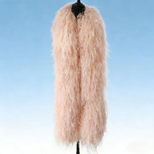 Load image into Gallery viewer, champagne ostrich feather boa 10ply for burlesque dance