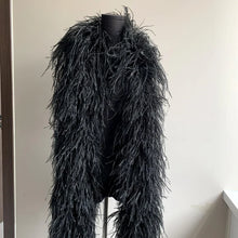 Load image into Gallery viewer, Timeless black ostrich feather boa for burlesque dance, stage shows, and glamorous events.