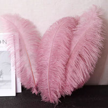 Load image into Gallery viewer, 100/lot One color Ostrich feathers for wedding centerpiece DIY Hat Milliery