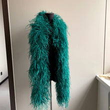 Load image into Gallery viewer, Deep emerald green ostrich feather boa, luxurious fashion accessory and craft material.