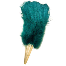 Load image into Gallery viewer, ostrich feather fan, showcasing its feather density and handle design