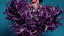 Load image into Gallery viewer, Dark Purple Fluffy Feather Boa Scarf Cosplay Holiday Photo Prop Accessory