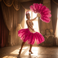 Load image into Gallery viewer, Large Ostrich Feather Fan 20x36" | Stage & Burlesque