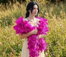 Load image into Gallery viewer, Hot Pink Fluffy Turkey Feather Boa Costume Scarf for Performance