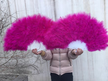 Load image into Gallery viewer, hotpinkmaraboufeatherfan1 - Dancefeathers