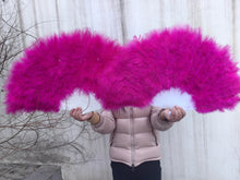 Load image into Gallery viewer, hotpinkmaraboufeatherfan3 - Dancefeathers