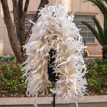 Load image into Gallery viewer, Ivory White Luxury Feather Boa Scarf for Wedding & Evening Outfit