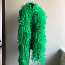 Load image into Gallery viewer, Bright kelly green ostrich feather boa, perfect for St. Patrick's Day or holiday costume.