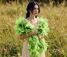 Load image into Gallery viewer, Light Mint Green Turkey Feather Boa Wedding Bridal Accessory