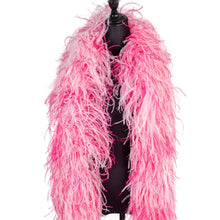 Load image into Gallery viewer, Light pink ostrich feather boa, soft feather scarf for bridal events, parties and formal occasions