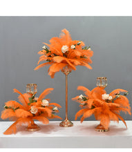 Load image into Gallery viewer, orange ostrich feather for wedding centerpiece