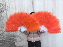 Load image into Gallery viewer, orangemaraboufeatherfan2 - Dancefeathers