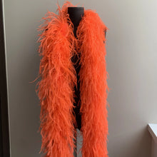 Load image into Gallery viewer, ostrich feather boa for burlesque dance orange