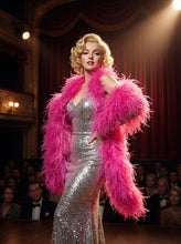Load image into Gallery viewer, Deluxe Fluffy & Thick Hot Pink Ostrich Feather Boas Wrap Perfect for Gatsby Party, Halloween Costume, and Burlesque Performance