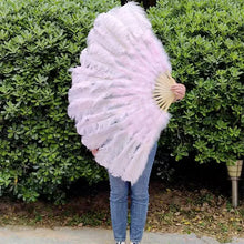 Load image into Gallery viewer, ostrichfeatherfanbabypink70cm - Dancefeathers