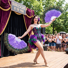 Load image into Gallery viewer, Large Ostrich Feather Fan 20x36" | Stage & Burlesque
