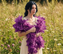 Load image into Gallery viewer, Classic Purple Thick Turkey Feather Boa Burlesque Show Accessory