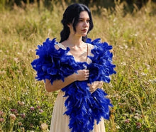 Load image into Gallery viewer, Royal Blue Premium Turkey Feather Boa Formal Event Outfit Decor