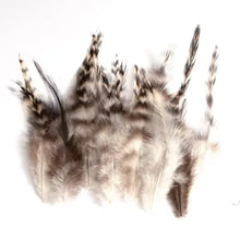 Load image into Gallery viewer, Spotted tiger-pattern pheasant feathers, small plumage for delicate hair accessories and earrings.