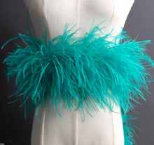 Load image into Gallery viewer, turquoise burlesque performance feather boa