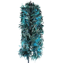 Load image into Gallery viewer, Turquoise feather boa on a white background for 1920s Gatsby, Halloween, Christmas, Wedding, Stage Performance, Photo Prop, Bachelorette Party.