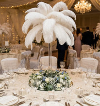 Load image into Gallery viewer, ostrich feather centerpiece, fresh table decor for beach weddings, summer parties and events
