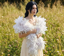 Load image into Gallery viewer, Pure White Luxury Turkey Feather Boa Bridal Dress Accessory