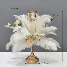 Load image into Gallery viewer, white ostrich feather for wedding centerpiece